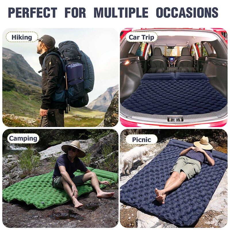 Portable Inflatable Built-in Pillow Nature Nest Camping Bed - Image 2