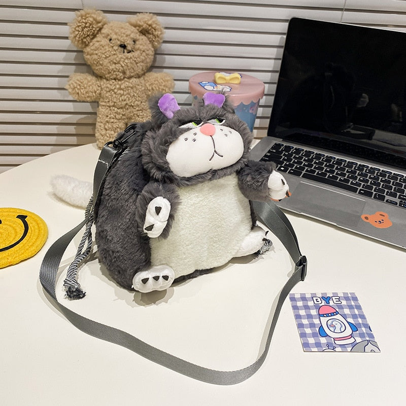 Bored Plush Cat Shoulder Bag - Image 6