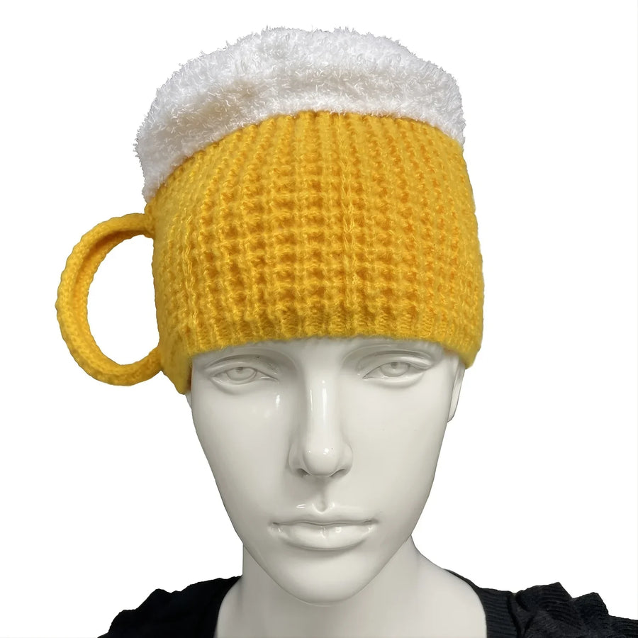 Beer Mug-Inspired Creative Knitted Hat - Image 4