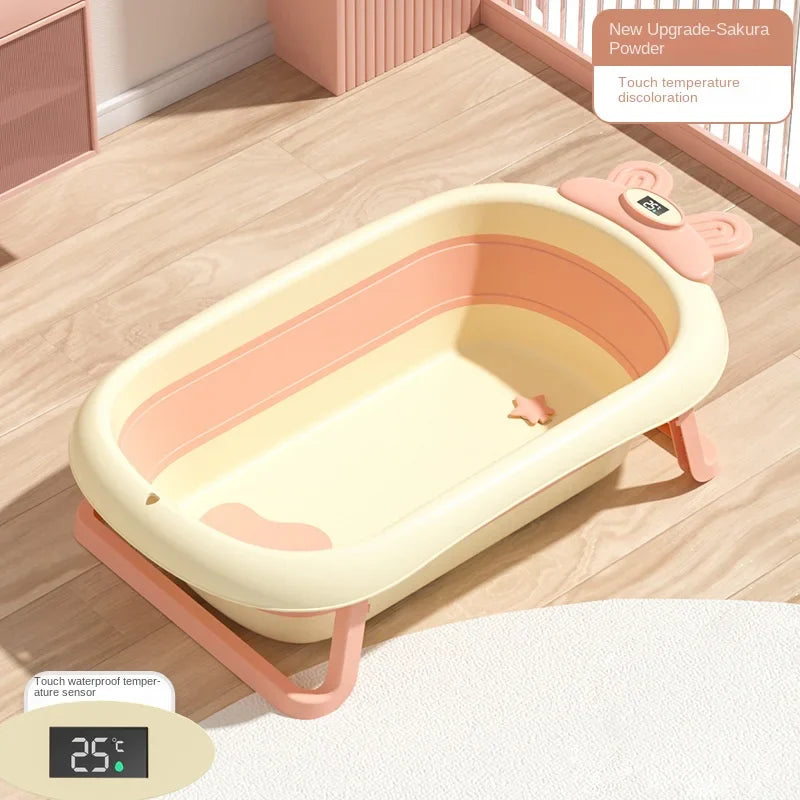 Foldable Temperature Sensor Display Baby Bathtub - Image 6