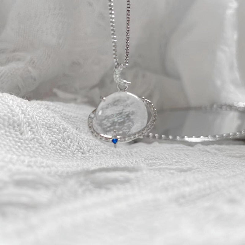 Elegant Lunar Bliss Crystal Necklace - Image 1