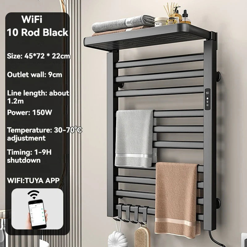 Intelligent Electric Heated Towel Drying Organizer Rack - Image 22