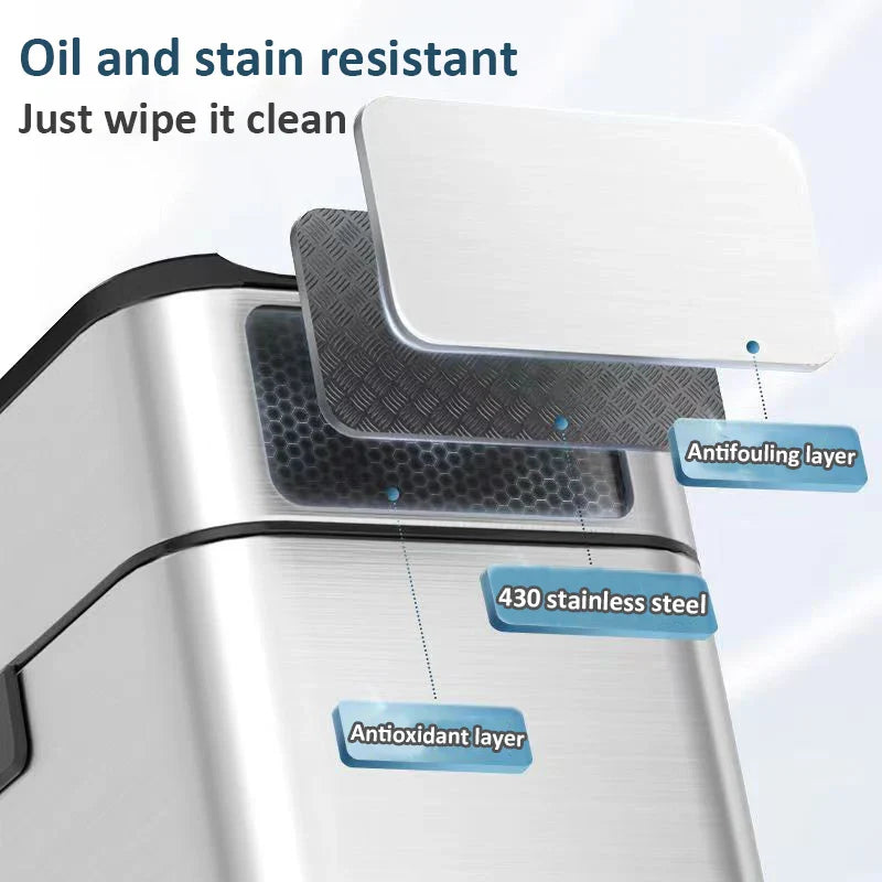 Smart Stainless Steel Automatic Sensor Trash Bin - Image 5
