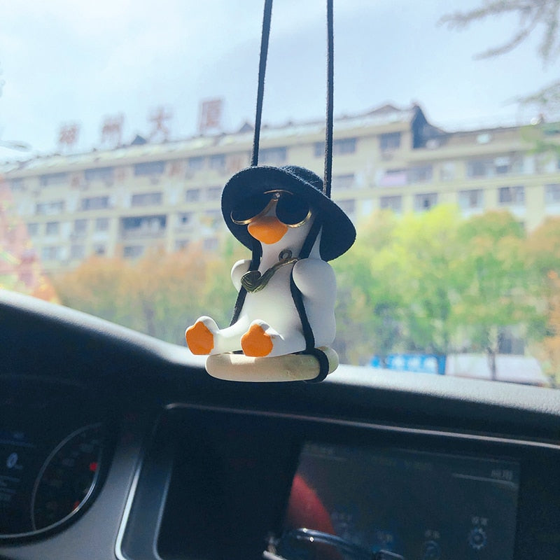 Fancy Duck Car Front Mirror Decor - Image 0
