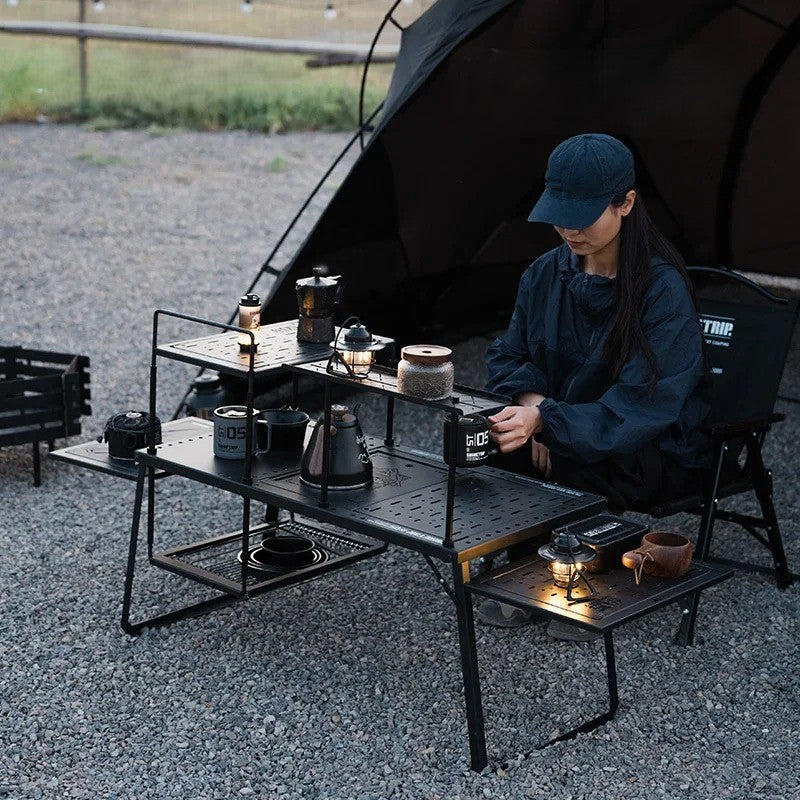 Carbon Steel Folding Multifunctional Easy Camping Table - Image 1