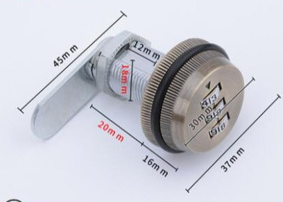 3-Digit Mechanical Password Cabinet Lock - Image 7