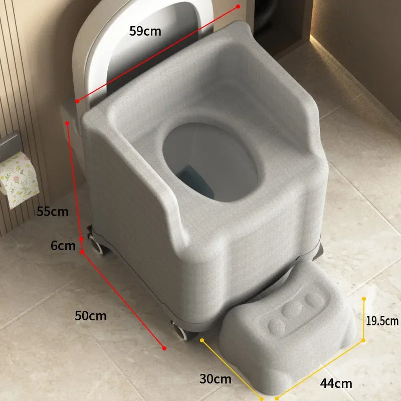 Heavy-Duty Portable Potty Seat Toilet Chair - Image 3