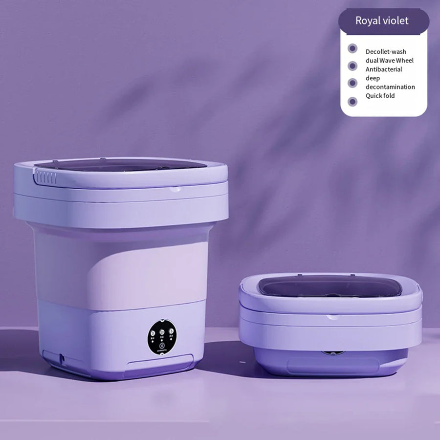 Compact Folding Ultrasonic Travel Laundry Washing Machine - Image 7