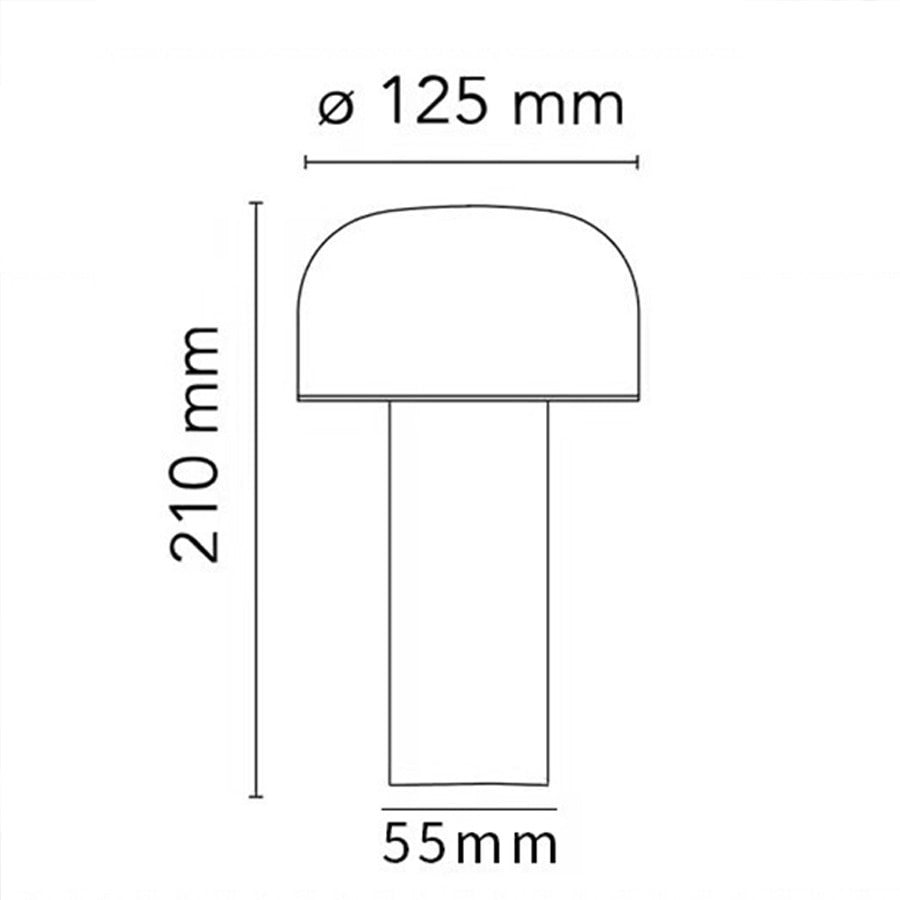 Italian Style Rechargeable Mushroom Table Lamp - Image 5