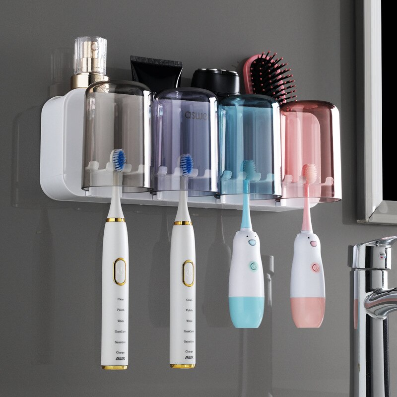 Wall-Hanging Mouthwash Cup Toothbrush Holder - Image 4