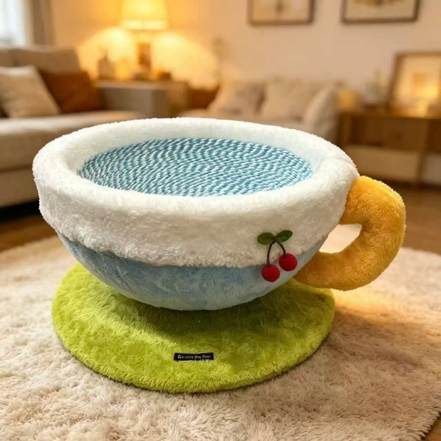 Espresso Nap Cat Scratcher Lounge Nest Bed