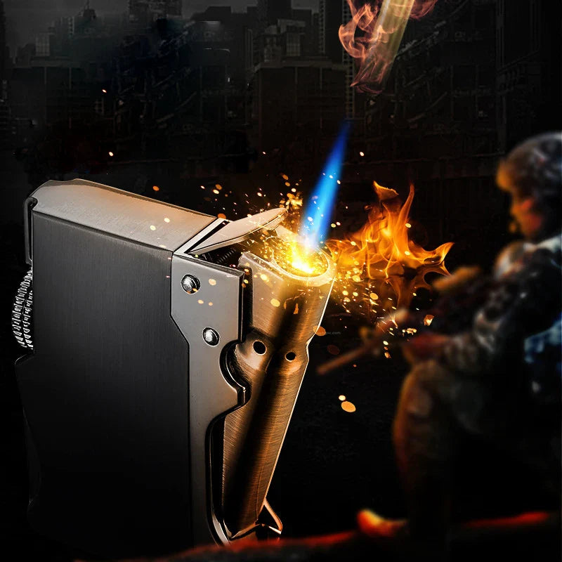 Sleek Torch Style Windproof Butane Lighter - Image 1