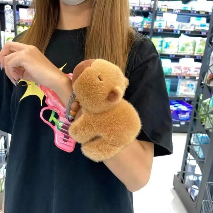 Cuddly Capybara Cozy Wrap Sleeve Plush Band - Image 1