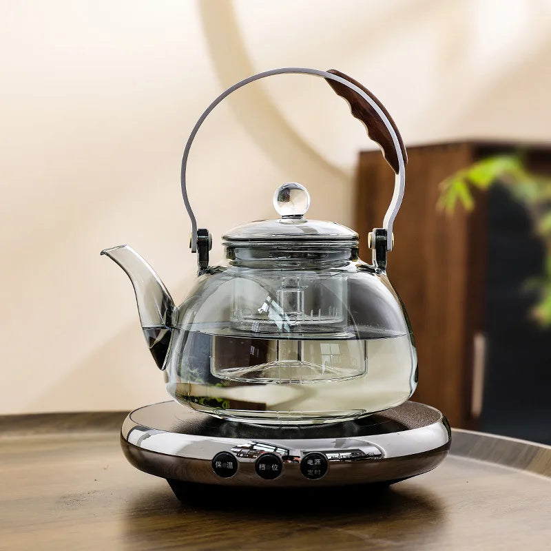 Clear Glass Electric Teapot Set - Image 6