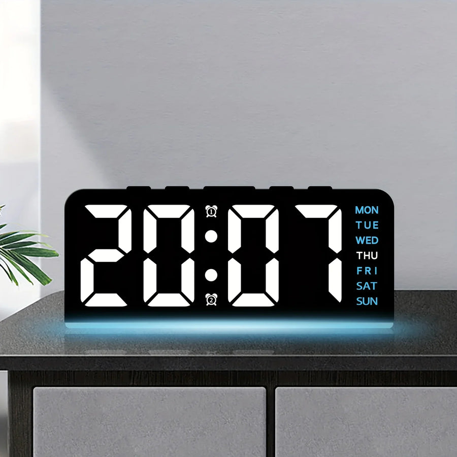Modern LED All Week Display Night Lamp Alarm Clock - Image 1