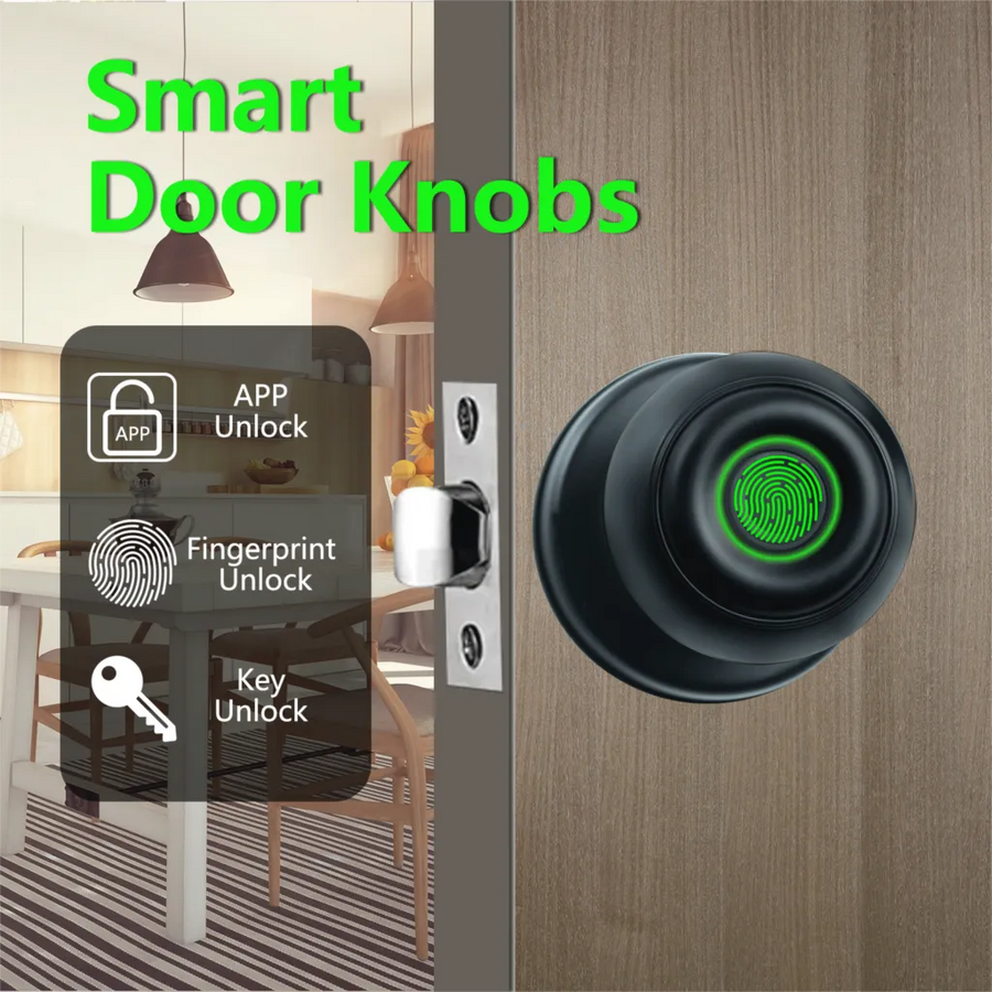Touch Secure Fingerprint Smart Door Knob - Image 1