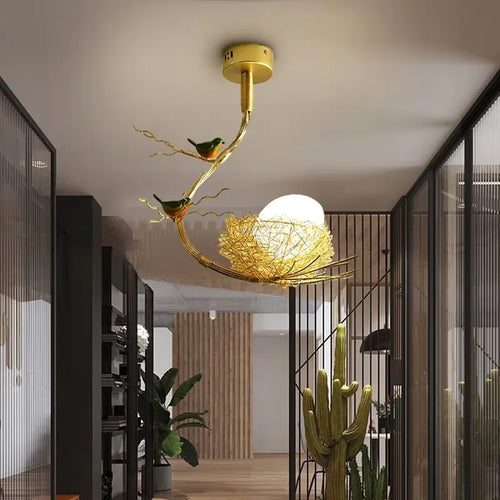 Bird Nest Egg Rustic Minimalist Lamp - Image 0