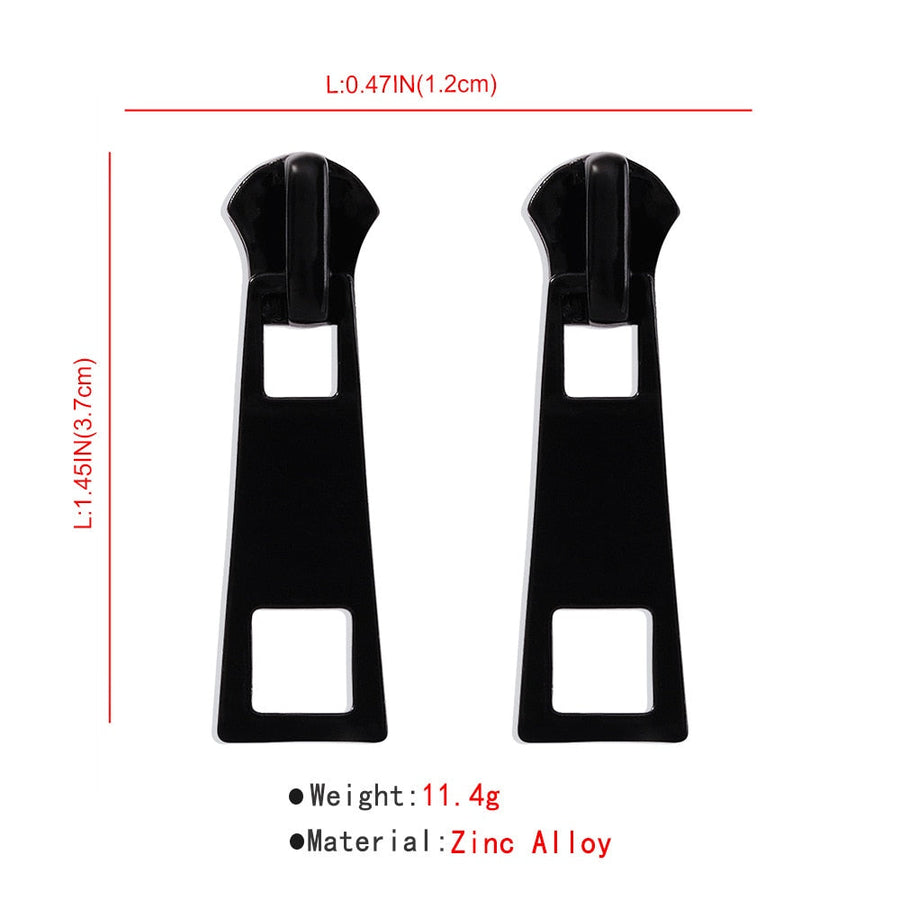 Creative Mini Zipper Earrings - Image 2