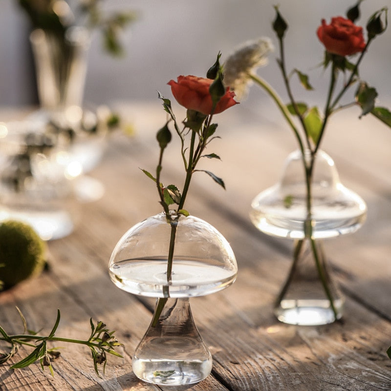 Mushroom Inspired Elegant Glass Vase - Image 3