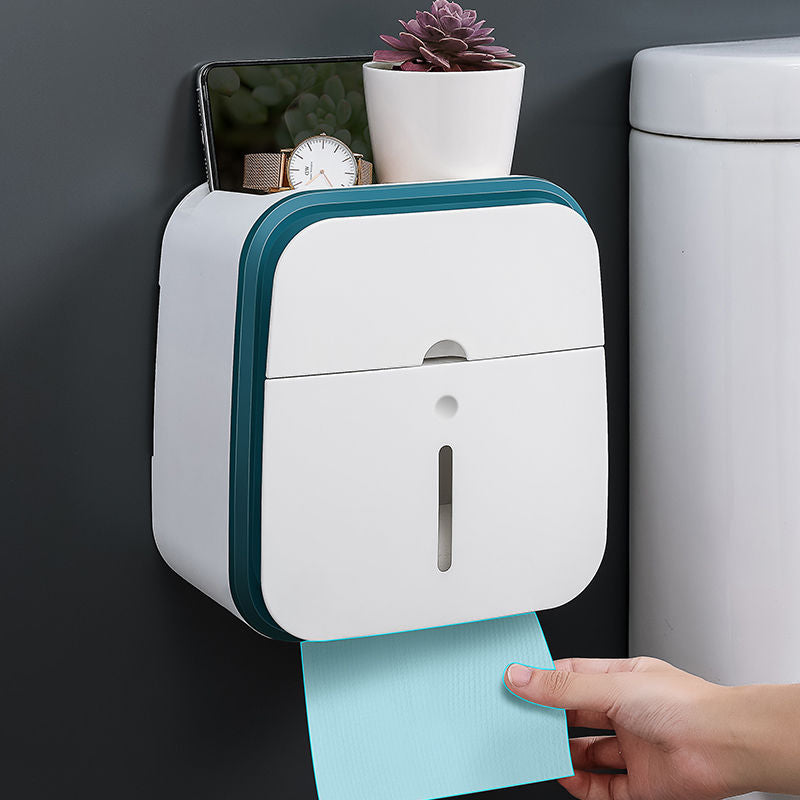 Wall-Mounted Bathroom Organizer Tissue Box Holder - Image 5