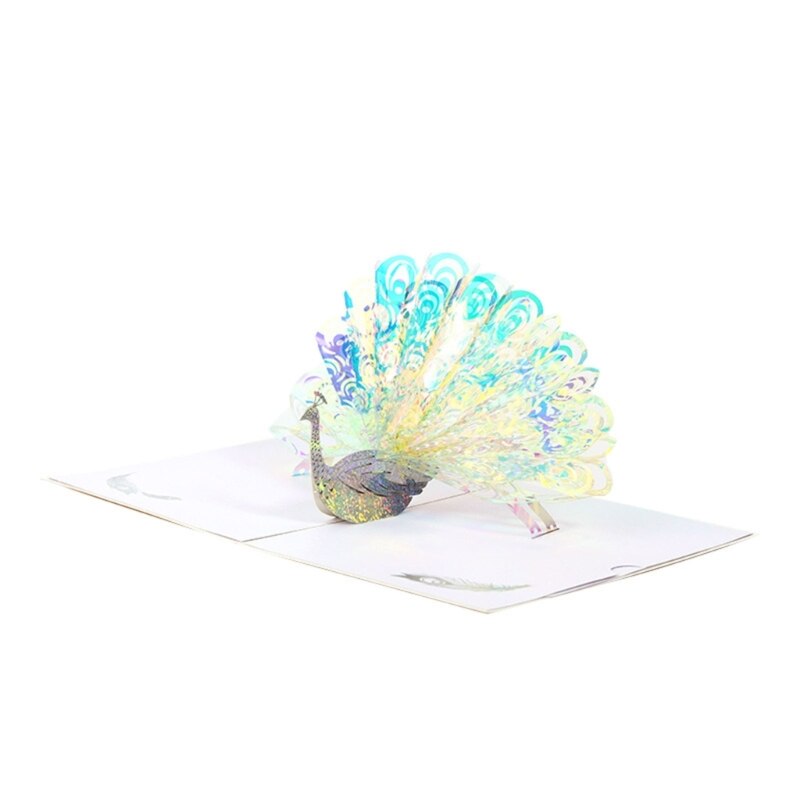 3D Shining Peacock Decorative Card - Image 3