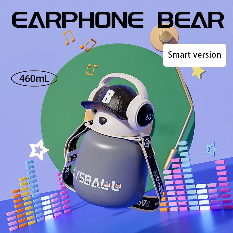DJ Bear Stainless Steel Thermos - Image 9