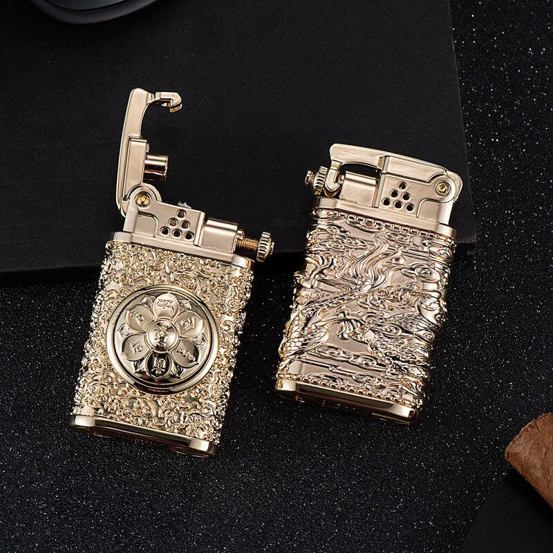 Dragon Wings Brass Kerosene Lighter - Image 3