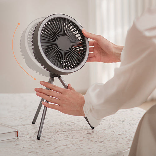 Portable Rechargeable Power Bank Fan Light - Image 0