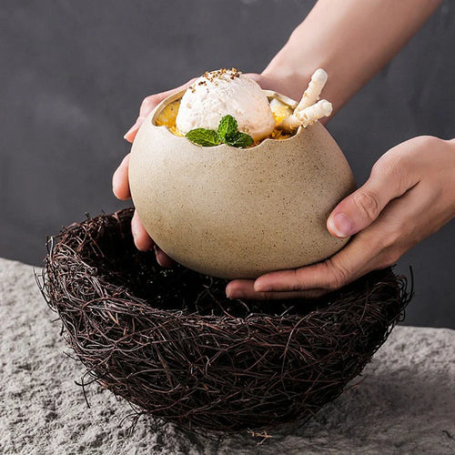Creative Ceramic Bird Nest Eggshell Bowl - Image 0