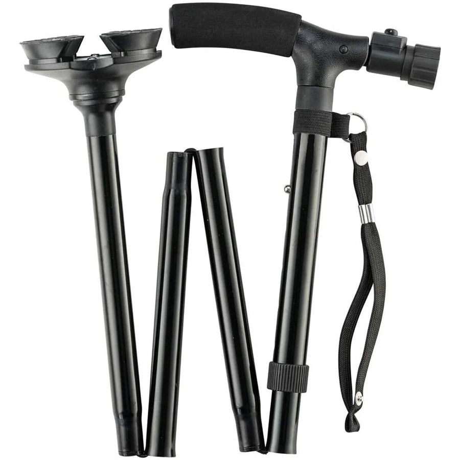 Stable Adjustable LED Light Anti-slip Walking Stick - Image 2