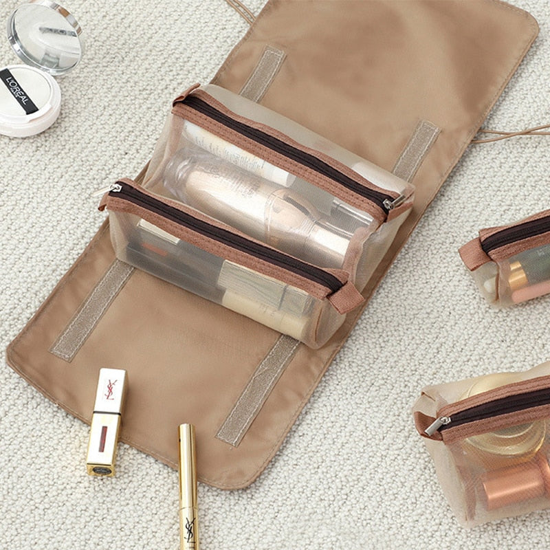 Foldable Detachable Mesh Cosmetic Travel Bag - Image 9