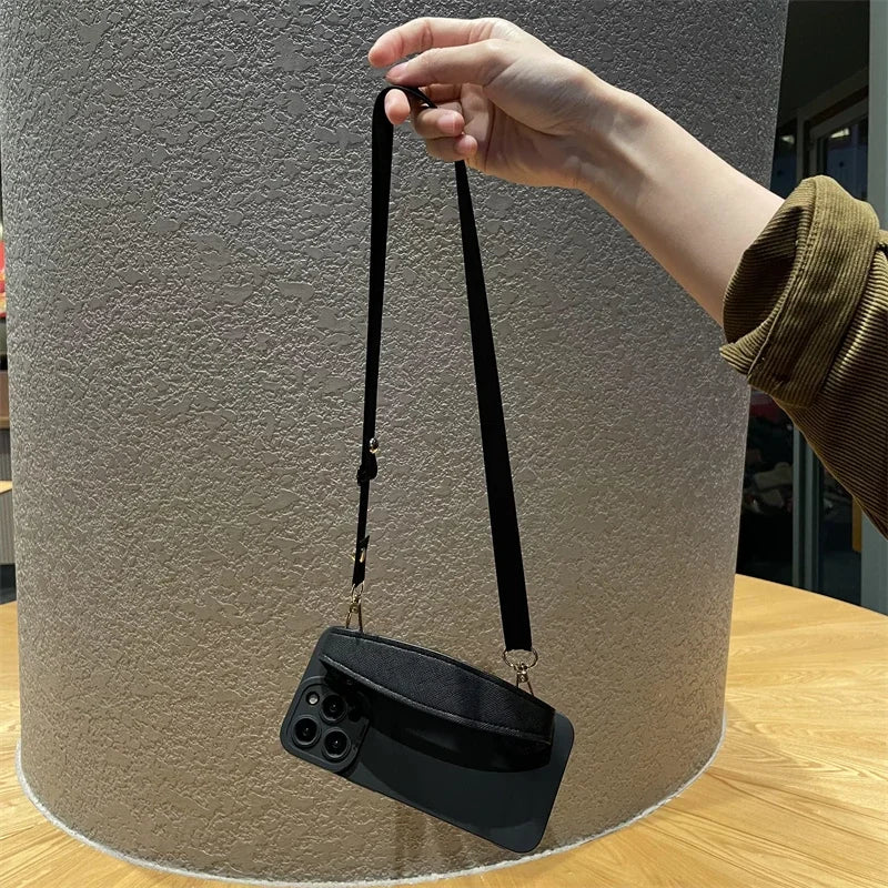 Luxury Detachable Crossbody Necklace Wrist Strap iPhone Case - Image 3