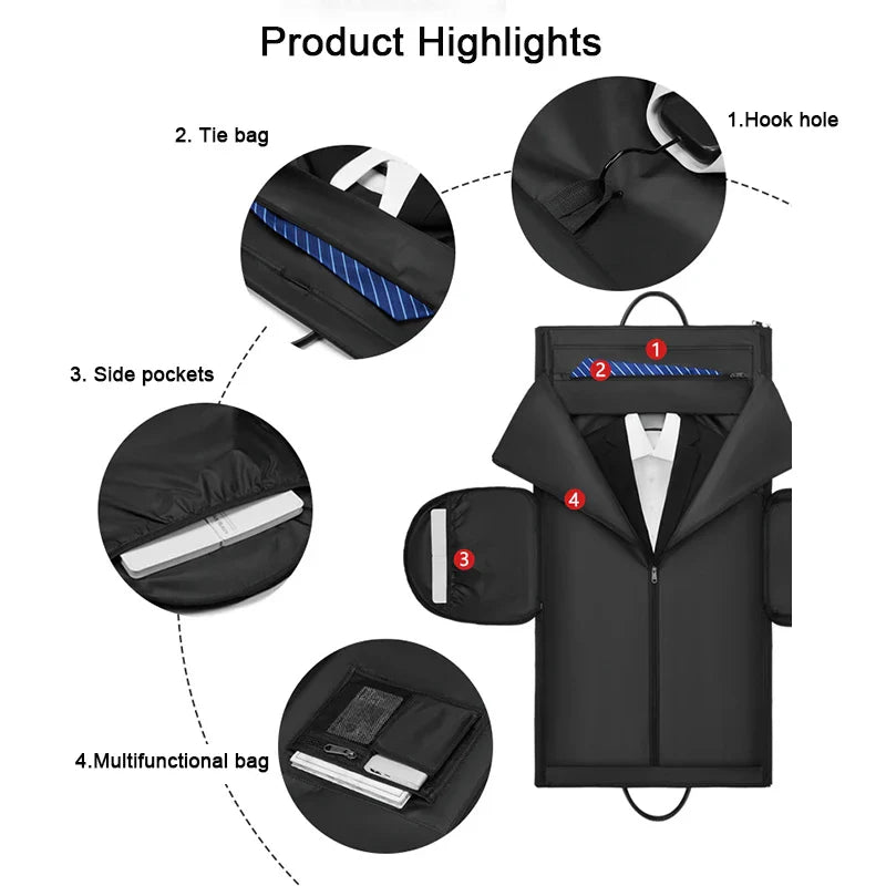 Shoe Suit Storage Foldable Compact Travel Bag - Image 4