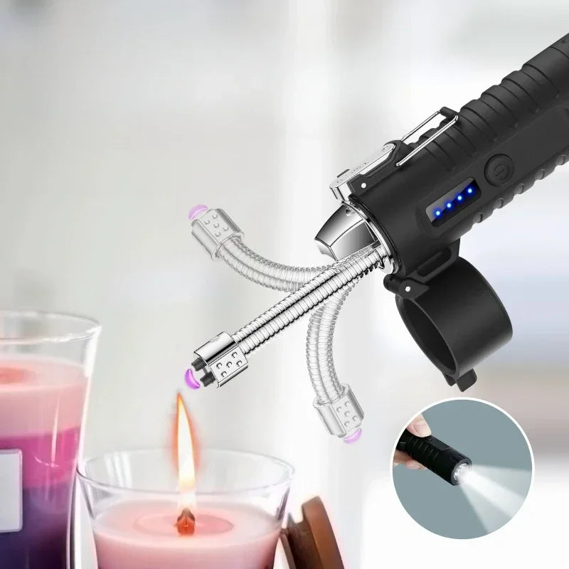 Metal Windproof Heavy Duty Waterproof Flashlight Lighter - Image 1