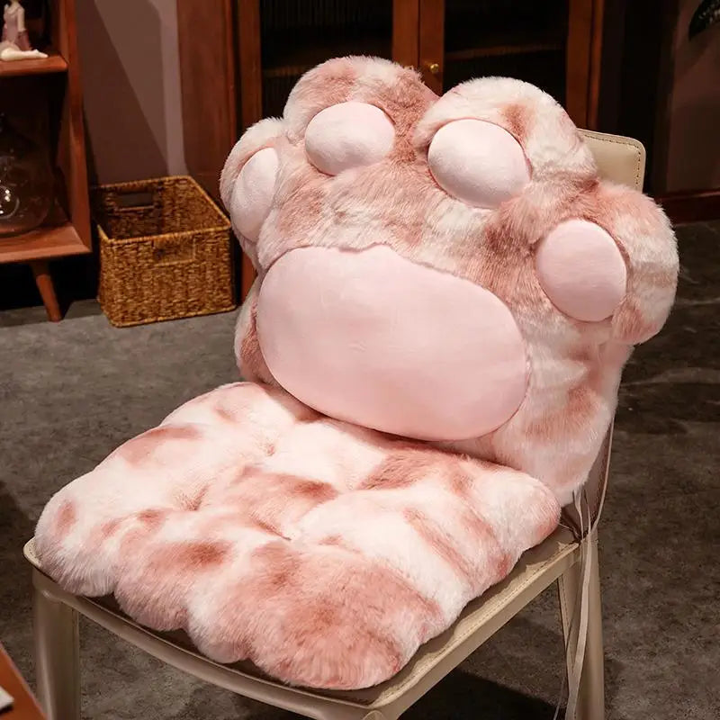 Cozy Cat Paw Plush Seat Pillow - Image 0