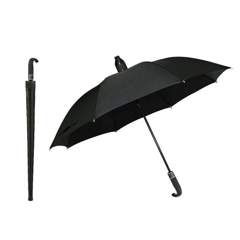 Heavy-Duty Curved Handle Rain Umbrella - Image 7