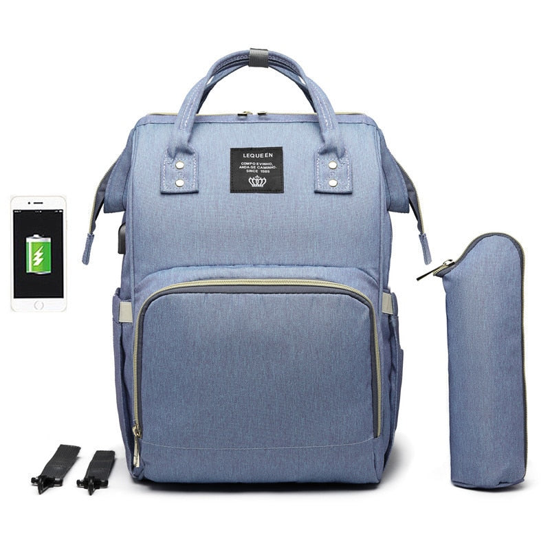 Large Capacity USB Mom Baby Diaper Backpack - Image 10