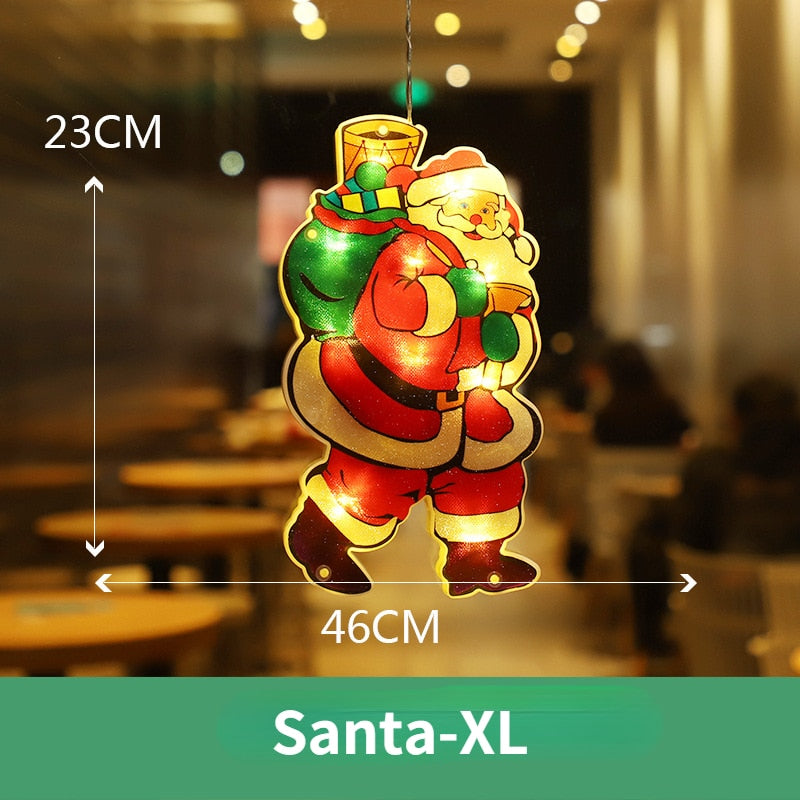 Flashing Christmas Decor Window Hanging Lights - Image 14