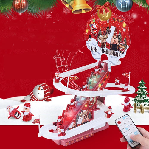 Climbing Santa Claus Race Track Toy Set - Image 0
