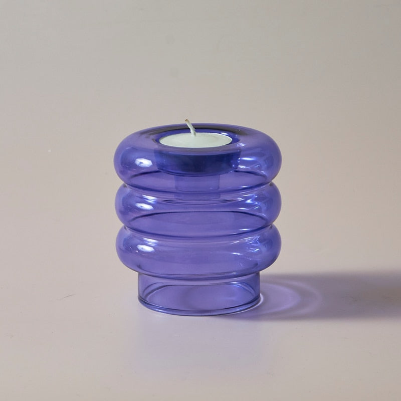 Dual Glass Spiral Candle Holder - Image 9
