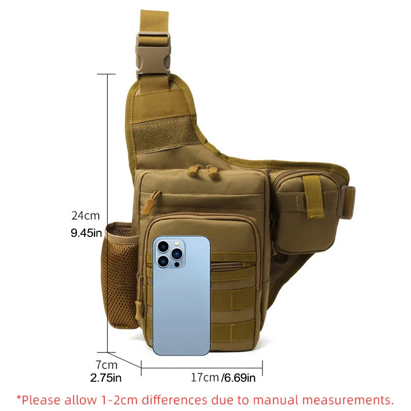 Multi-Pocket Crossbody Compact Hiking Chest Bag - Image 5