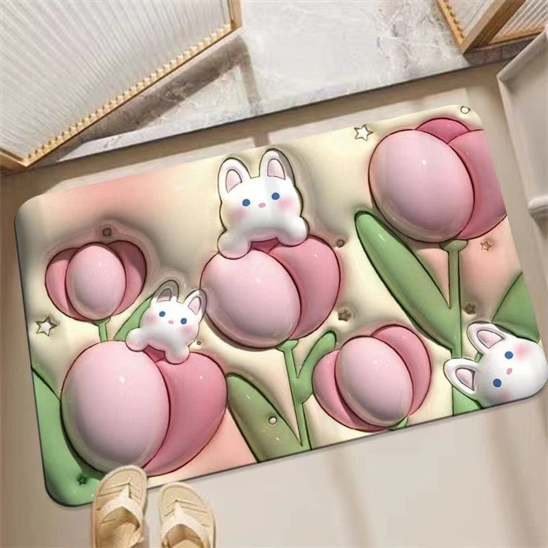 Non-Slip Cartoon Colorful Fun Quick Water Absorbent Mat - Image 5