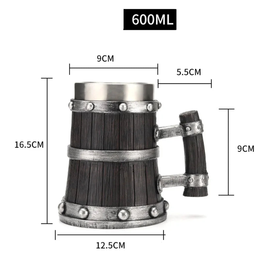 3D Viking-Style Wooden Mug - Image 7