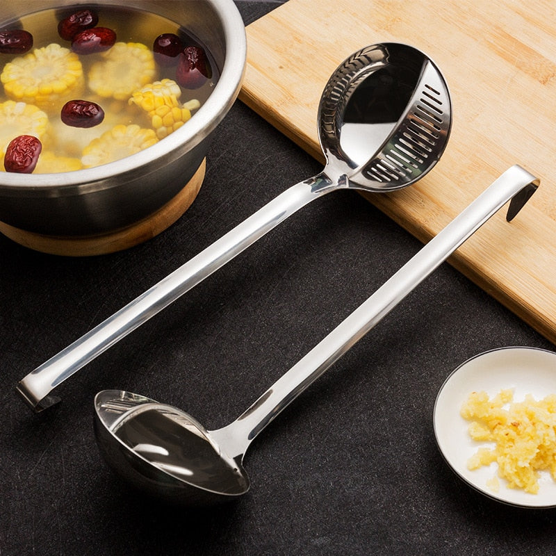 Long Handle Soup Strainer Spoon - Image 3