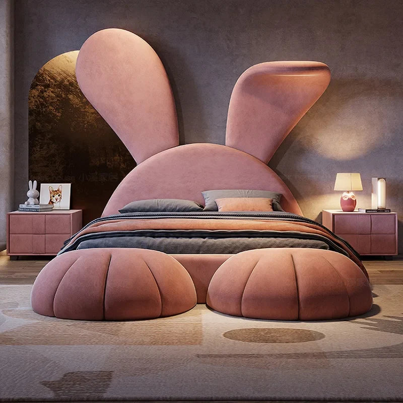 Fancy Pink Rabbit Modern Bed - Image 1