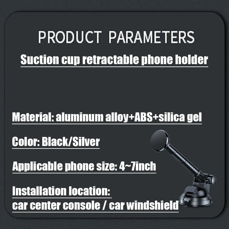 Magnetic Car Dashboard Long Handle Phone Holder - Image 3