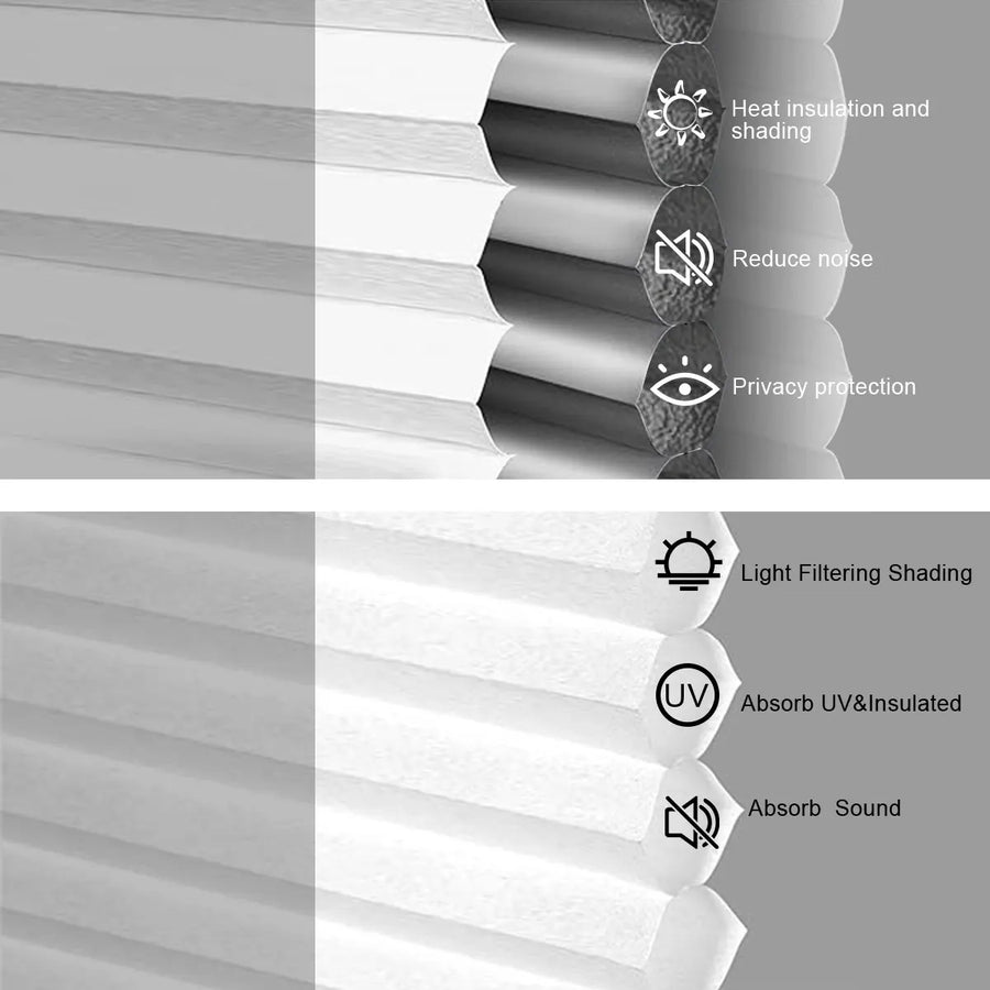 Blackout No-Drill Cordless Honeycomb Blinds - Image 1