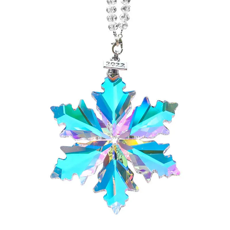 Transparent Snowflake Rainbow Car Pendant Decor - Image 4