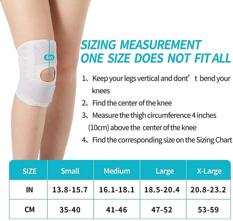 Breathable Adjustable Stabilizing Knee Support Braces - Image 12
