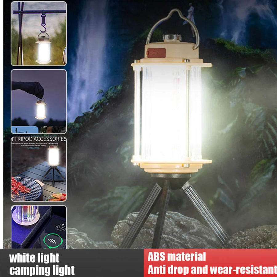 Portable Rechargeable Dimmable Hanging Tripod Flashlight Lantern - Image 4
